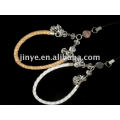 pulsera de cuero trenzada de la joyería de moda con cuentas